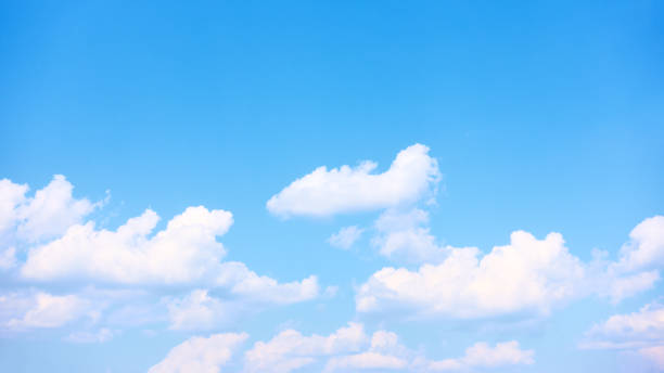 istock View of light blue sky with white clouds, may be used as background 1267178144