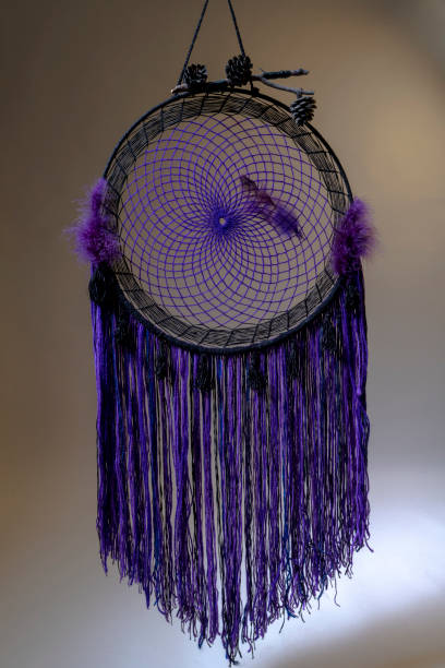 istock Purple color geometric shaped handmade dreamcatcher 1267178302