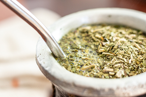 Mate is a hot drink typical of Argentina and Uruguay prepared with yerba and hot water.