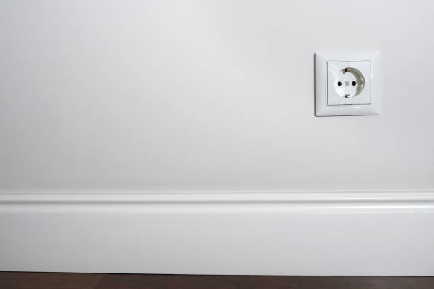 istock White wall with european electric outlet. 1267179276