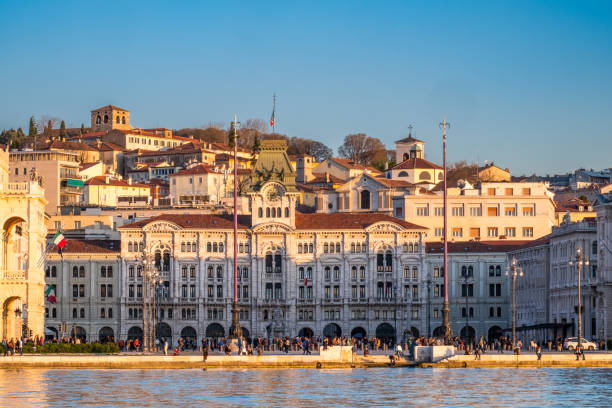 istock Piazza Unita d Italia and castle Castello di San Giusto 1267181576