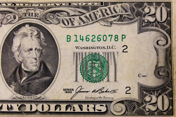 istock Closeup of american twenty dollars banknote 1267181700