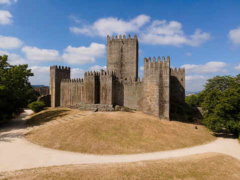 Olite, Spain - Aug 31, 2022: Palace of the Kings of Navarre of Olite, Olite, Navarre