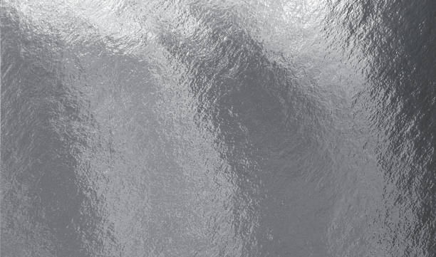 istock Silver foil texture background with highlights and uneven surface 1267185171