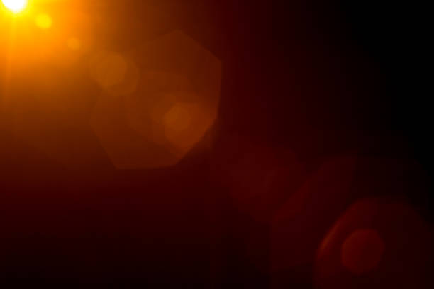 istock Abstract Natural Sun flare on the black 1267189461
