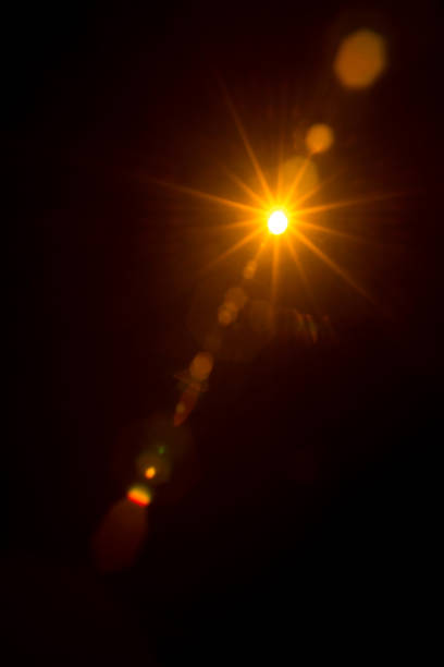 istock Abstract Natural Sun flare on the black 1267189479