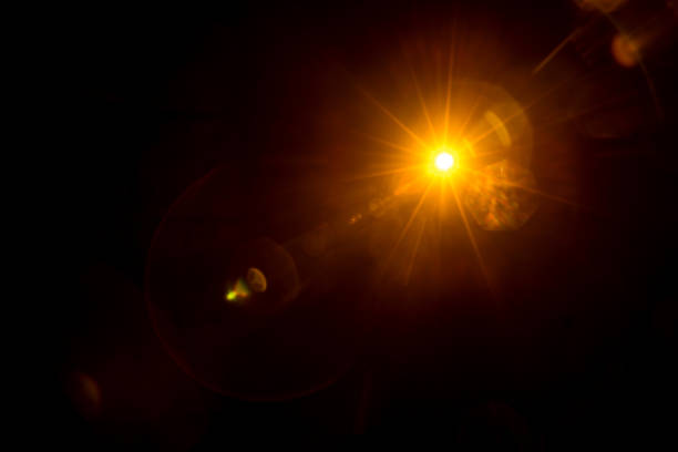 istock Abstract Natural Sun flare on the black 1267189631