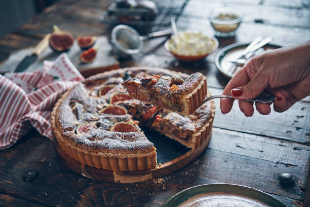 istock Fig Tart with Almond, Pistachio and Mascarpone 1267193200