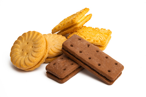 tasty cookies isolated on white background