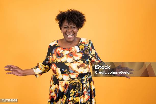 Informal Portrait Of Early 60s Black Woman Full Of Vitality Stock Photo - Download Image Now