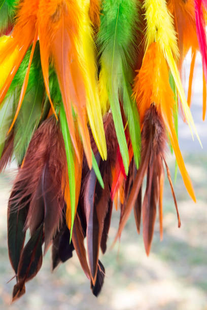 istock Handmade dream catcher with feathers threads and beads rope hanging 1267196140