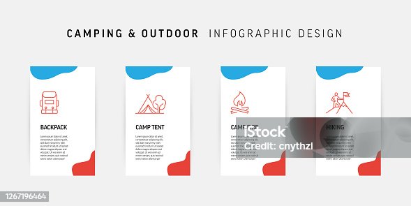 istock Camping and Outdoor Activity Related Process Infographic Design 1267196464