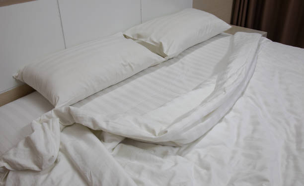istock The empty bed and disordered sheets give comfort to those who sleep, and rush out and start the day as soon as they wake up. 1267196637