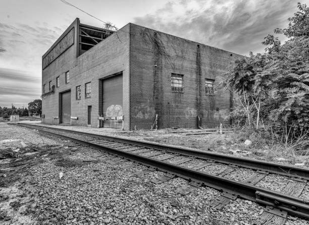 istock Train Siding With Tracks and Freight Building 1267205838