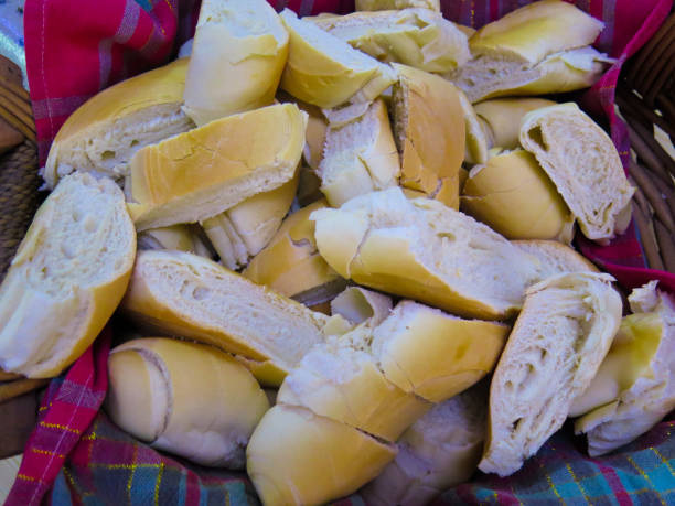 istock Basket of bread cut with country cloth 1267209682