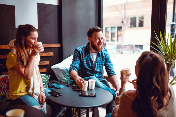 istock Coffee Time In Bar For Cute Friends 1267210875