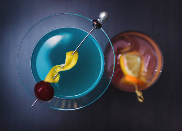 istock Blue cocktail with blue curacao liqueur 1267214486