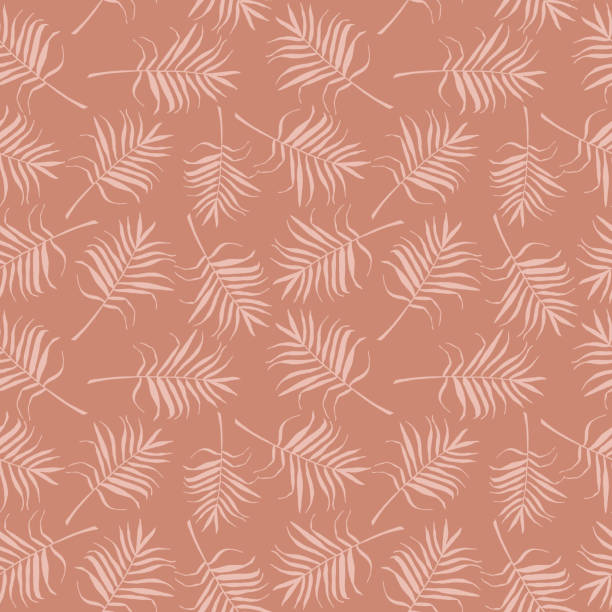 istock palm leaves hand drawn seamless pattern. monochrome. For the design of wallpaper, textile, wrapping paper, background, tropical floral print 1267228351