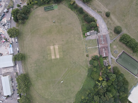 Lovely shaped cricket pitch