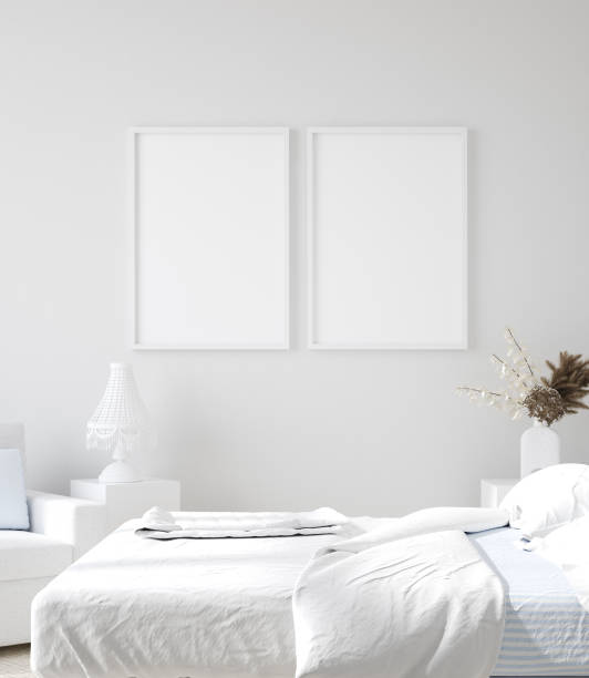 istock Mockup poster in white home interior background 1267233150