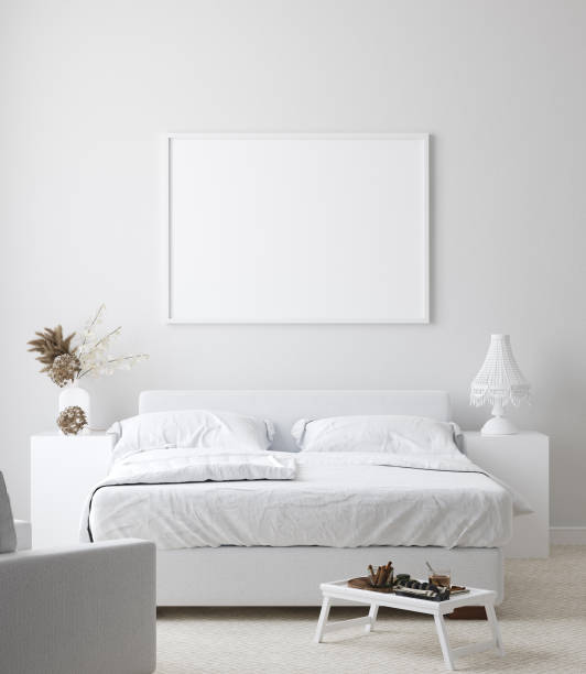 istock Mockup poster in white home interior background 1267233151