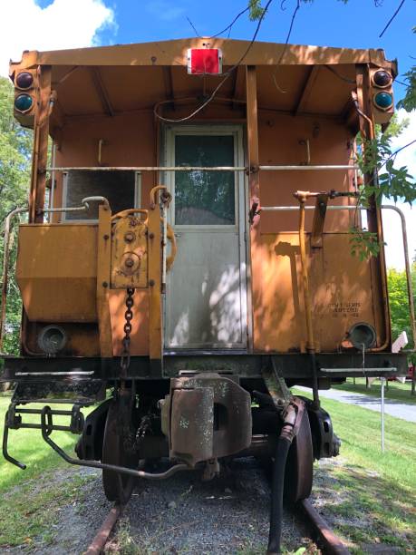 istock Behind of rusty abandoned train car with dirty windows in front 1267237596