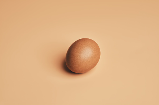 Egg on a yellow background