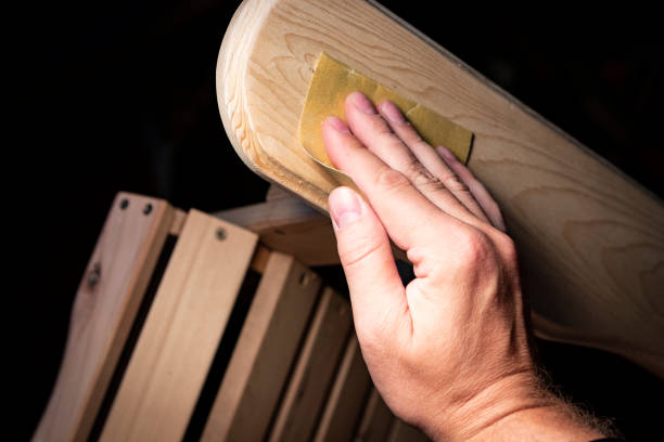 istock Woodworking with sandpaper 1267240662