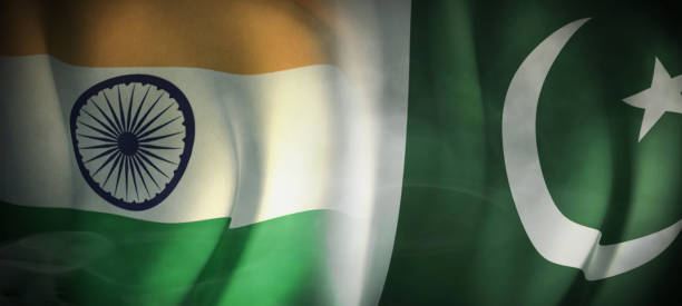 istock Flag 3D Rendering on Economic, Cooperation between India and Pakistan. 1267243249