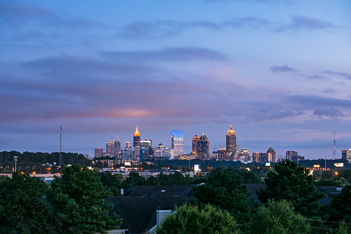 Atlanta skyline at twilight