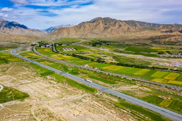 istock Aerial view of motorways 1267257384