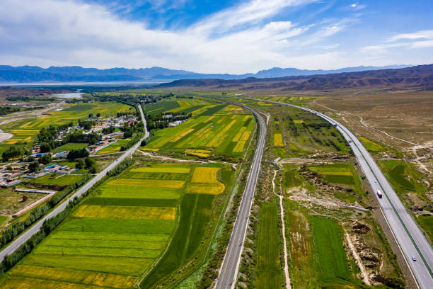 istock Aerial view of motorways 1267257398