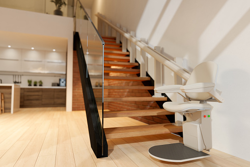Automatic Stair Lift On Staircase