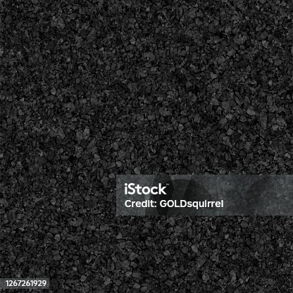 istock ROUGH BLACK STONE - seamless pattern design in vector with original natural harsh and uneven texture - porous structure resembling asphalt surface in macro - modern and original paper background 1267261929