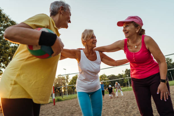 istock Senior women discussing volleyball strategy 1267272120