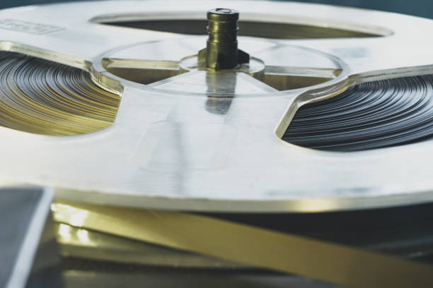 istock Close up old vintage Reel tape recorder background. 1267273342