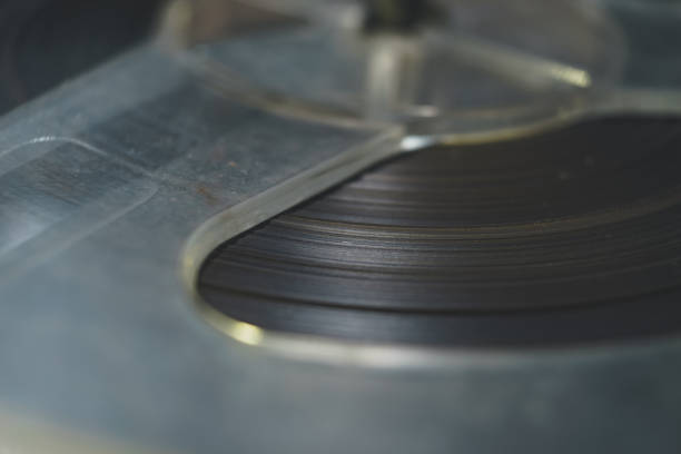 istock Close up old vintage Reel tape recorder background. 1267273397