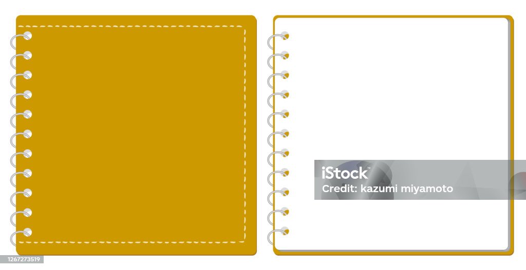 Ring Notes Design Sketchbook Ring Notes Cover And Page Set Illustration Vectors Stock ...