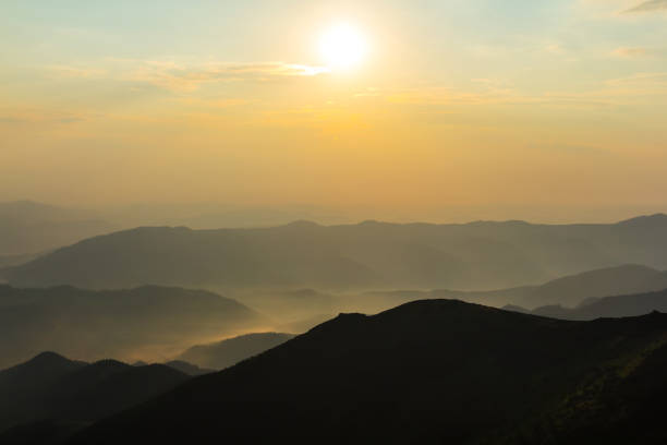 istock mountain ridge silhouette at the early morning 1267278983