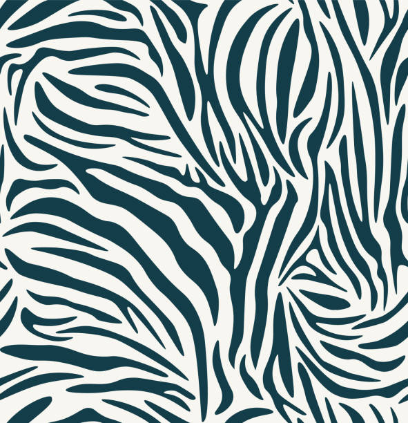 ilustrações de stock, clip art, desenhos animados e ícones de seamless pattern of zebra texture background elements. - zebra