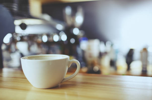 istock White cup coffee on counter in cafe 1267284526