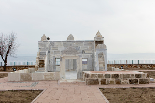 Gelibolu, Çanakkale, Turkey, February 8, 2017 : Azebler Mosque ( Azebler Namazgahi )