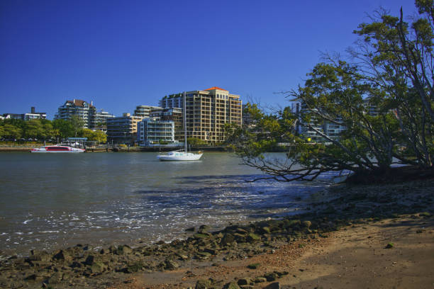 istock Brisbane City river and boat 1267285749