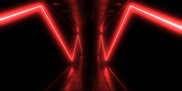 istock 3D abstract background with neon lights. 3d illustration 1267286706