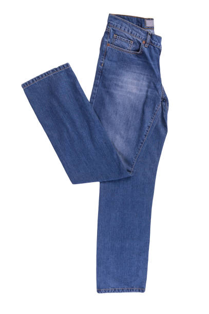 istock Blue jeans isolated on white background.Beautiful jeans 1267290804