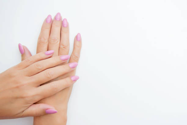 istock Women's hands isolated on a white background. 1267291458