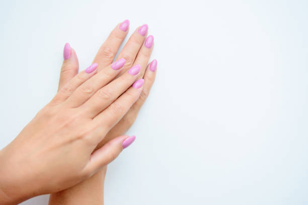 istock Women's hands isolated on a white background. 1267291481