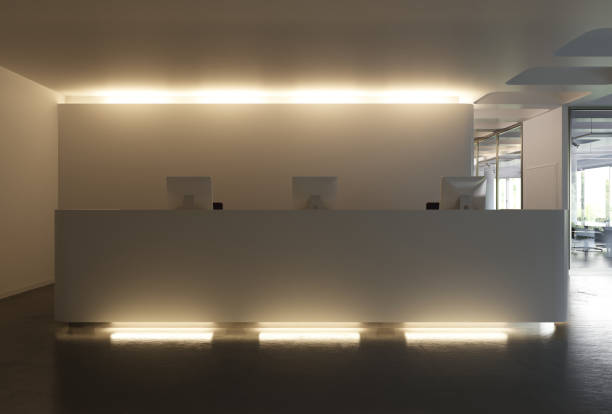 istock view of the minimalistic reception without people 1267295392