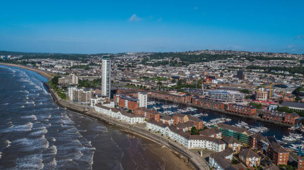 istock Swansea's Meridian Tower and Arena Construction Site 1267295934