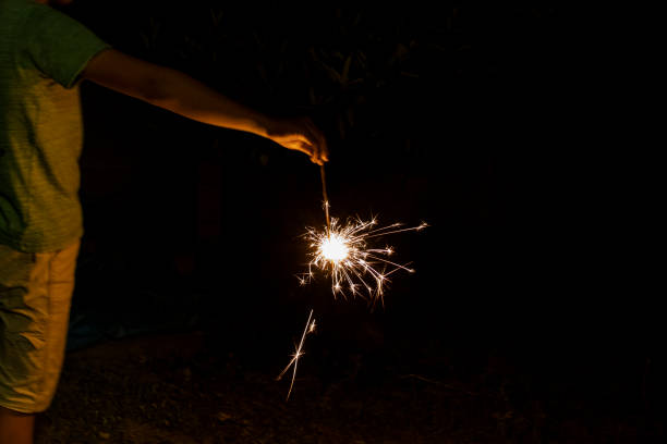 istock Enjoy a sparkler on a summer night 1267301057